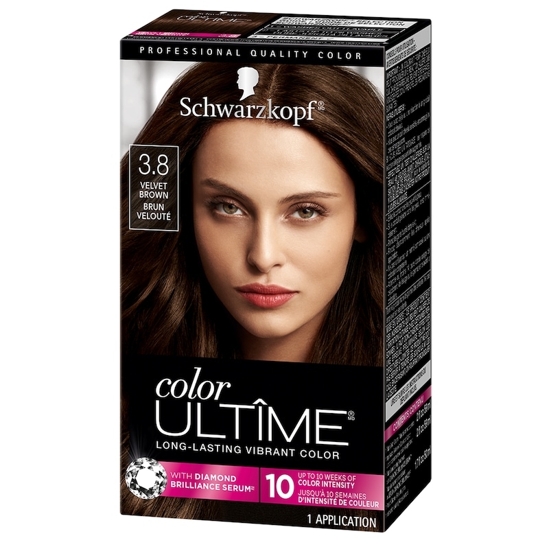 Color Ultime Permanent Hair Color Cream, 3.8 Velvet Brown