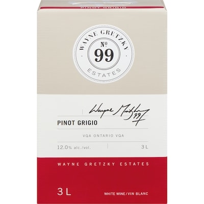 WAYNE GRETZKY Wayne Gretzky Estates, Pinot Grigio Wine (ID required at pick-up) 3000 ml, $1.63/100ml