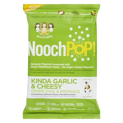 Noochpop Savoury Popcorn Kinda Garlic & Cheesy 120 g, $5.83/100g