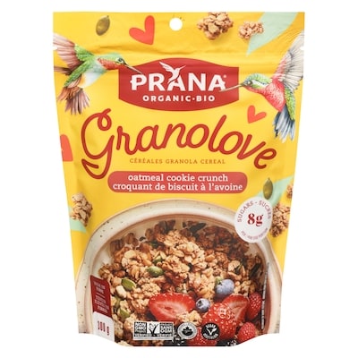 Prana Granola Cereal Granolove Oatmeal Cookie Crunch 300 g, $2.33/100g