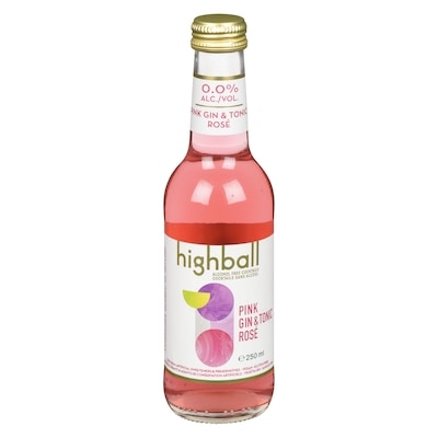 Highball Alcohol Free Cocktails Pink Gin & Tonic  250 ml, $1.80/100ml