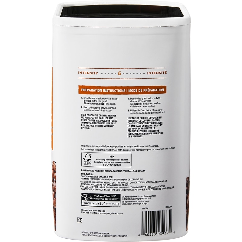 PC® Espresso Perfetto Whole Bean Coffee