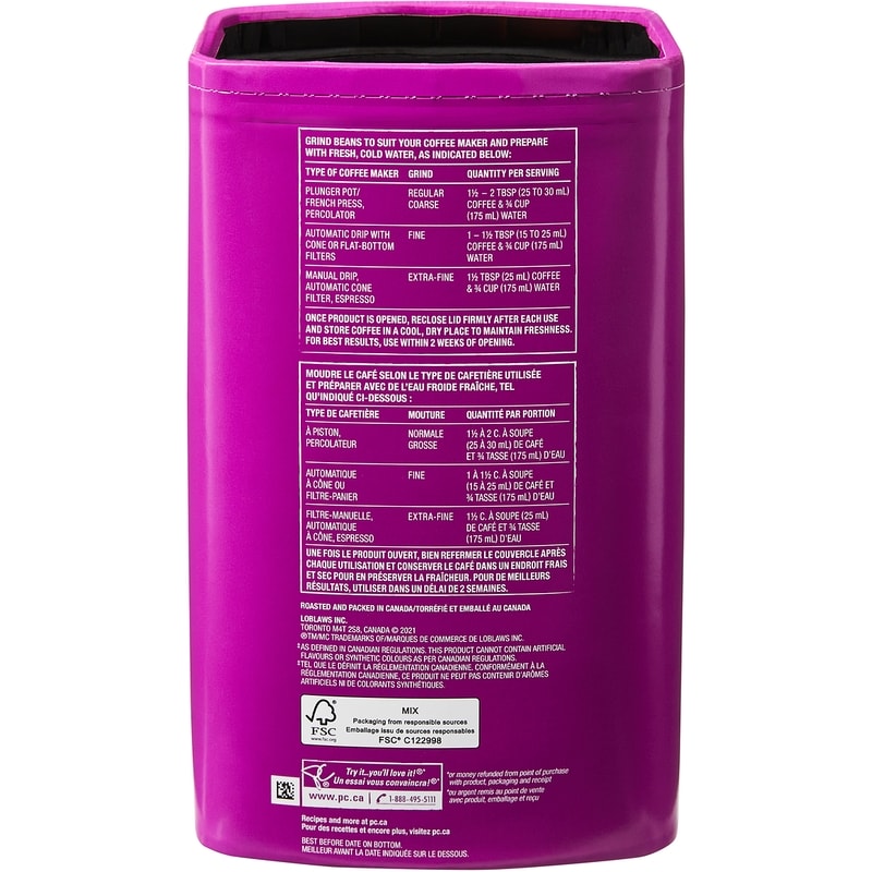 PC® Colombian Supremo Medium Roast Whole Bean Coffee