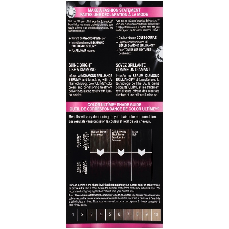 Color ultime permanent Hair Color Cream, 1.3 Black Cherry