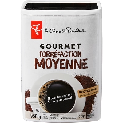 le Choix du Président Café de torréfaction moyenne et à mouture régulière Gourmet 930 g, 2,69 $/100g