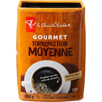 le Choix du Président Café de torréfaction moyenne et à mouture extra-fine Gourmet 930 g, 2,69 $/100g