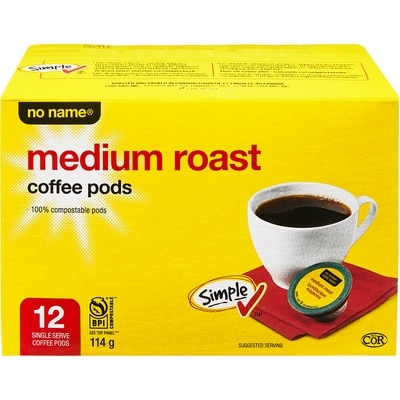 No Name Medium Roast Coffee Pods 114 g, $6.14/100g