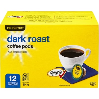 No Name Dark Roast Coffee Pods 114 g, $6.14/100g