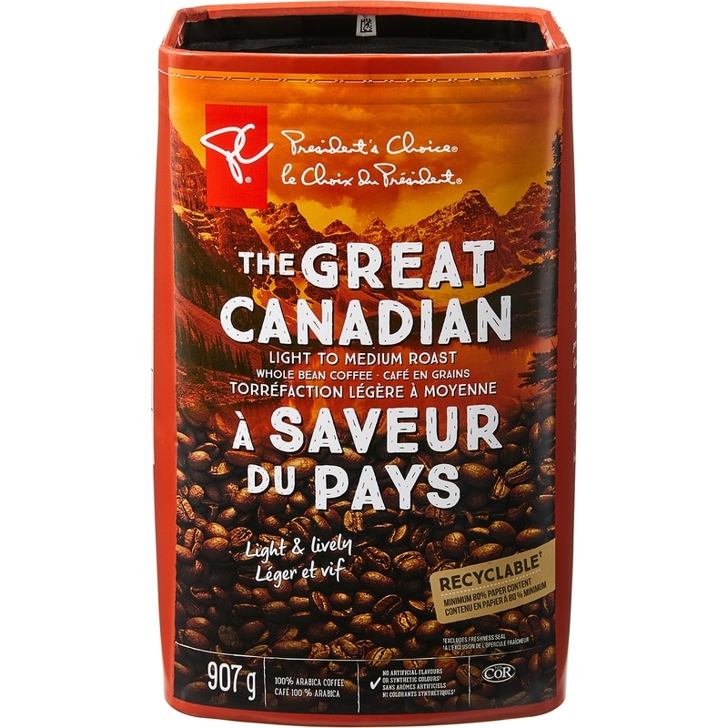 The Great Canadian Light to Medium Roast Whole Bean Coffee 