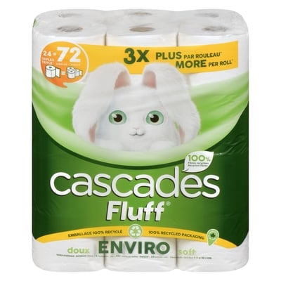 Cascades Fluff Bathroom Tissue 24 ea, $1.25/1ea