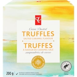 President's Choice Salted Caramel Flavour Cocoa Dusted Truffles 200 g, $1.90/100g
