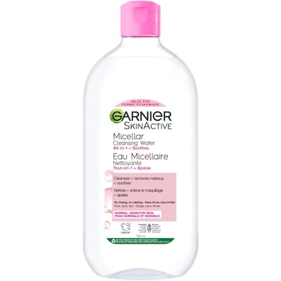 Garnier Eau micellaire, nettoyant hydratant pour le visage et démaquillant 700 ml, 2,35 $/100ml