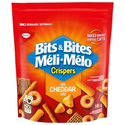 Christie Mélange d’amuse-geule et de craquelins Méli-Mélo de Crispers à saveur de cheddar 145 g, 1,90 $/100g