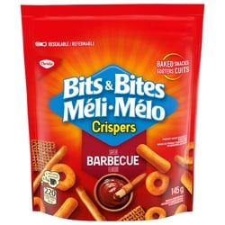 Christie Crispers Bits & Bites Barbecue Flavour Snack & Cracker Mix 145 g, $1.90/100g