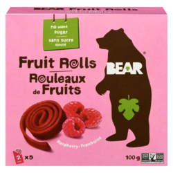 Bear Framboise rouleaux 100 g, 7,50 $/100g