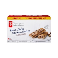 le Choix du Président Barres tendres aux noix sucrées et salées aux amandes, format club 18x630.0 g, 0,10 $/100g