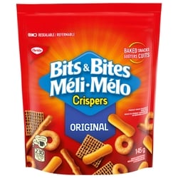 Christie Crispers Bits & Bites Original Flavour Snack and Cracker Mix 145 g, $1.90/100g