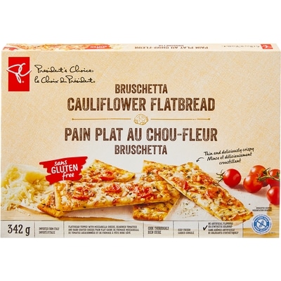 President's Choice Gluten Free Bruschetta Cauliflower Flatbread 342 g, $2.51/100g