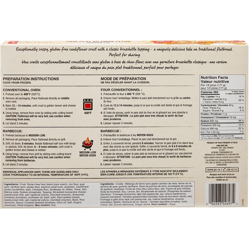 Gluten Free Bruschetta Cauliflower Flatbread