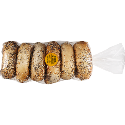 null Montreal-Style Bagel, Everything, 6 Pack 500 g, $1.70/100g
