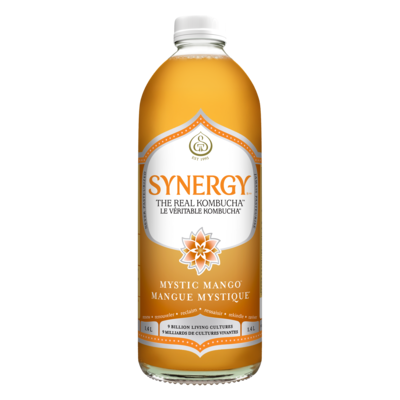 GT's Synergy The Real Kombucha Mystic Mango 1.4 l, $0.89/100ml