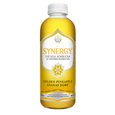 GT’s SYNERGY LE VÉRITABLE KOMBUCHA Ananas Doré 480 ml, 0,96 $/100ml