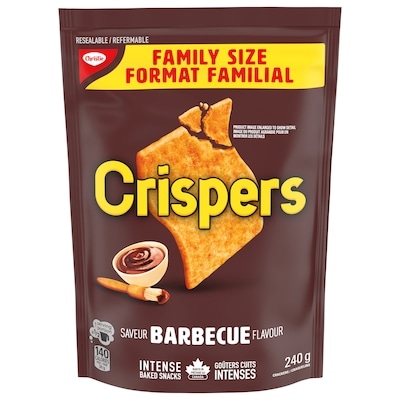 Christie Crispers, BBQ, c'est un chip ou un craquelin?, format familial 240 g, 2,08 $/100g