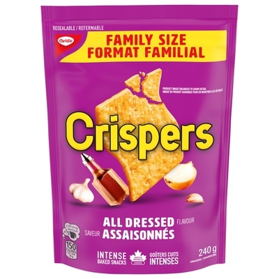 Christie Crispers All Dressed Flavour Family Size Salty Snacks 240 g, $2.08/100g