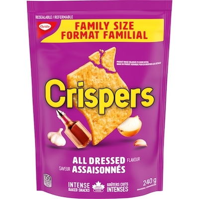 Christie Crispers All Dressed Crackers 240 g, $2.08/100g
