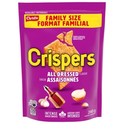 Christie CRISPERS saveur Assaisonnés format familial 240 g, 2,00 $/100g