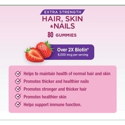 Nature's Bounty Extra Strength Hair, Skin & Nails, Gummies - 80 ea