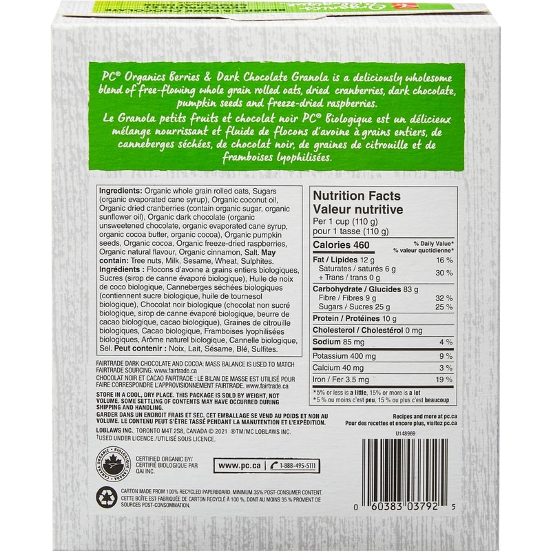 Berries and Dark Chocolate Granola