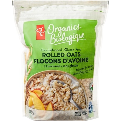 PC Organics Old Fashioned Gluten Free Rolled Oats 900 g, $0.56/100g