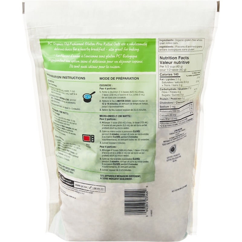 Old Fashioned Gluten Free Rolled Oats