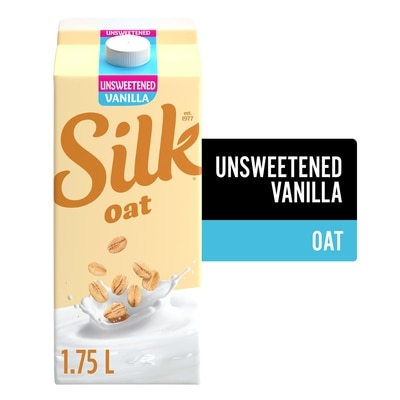 Silk Oat Milk Alternative, Vanilla Unsweetened, Dairy Free 1.75 l, $0.29/100ml