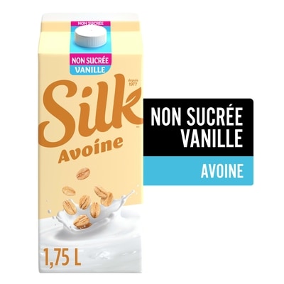Silk Boisson d'avoine, vanille, non sucré, sans produits laitiers 1.75 l, 0,21 $/100ml