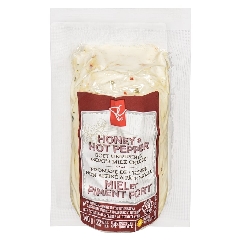Soft Unripened Goat's Milk Cheese Honey & Hot Pepper Medium 22% M.F.