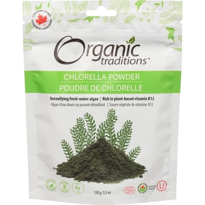 Organic Traditions Chlorella Powder 150 g, $16.66/100g
