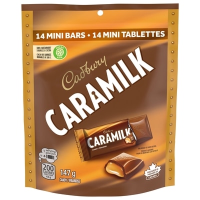 Cadbury CARAMILK Chocolatey Candy Minis, 100% sustainably sourced cocoa 147 g, $4.42/100g