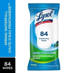 Lysol Disinfecting Wipes Flatpack - Spring Waterfall 84 ea, $0.09/1ea