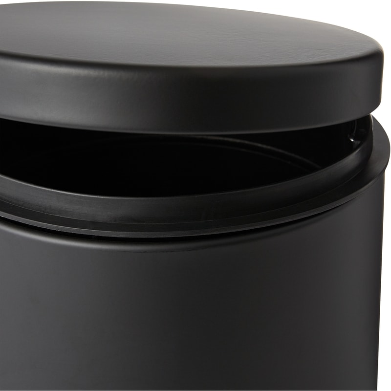 5L Stainless Steel Round Step Bin Matte Black