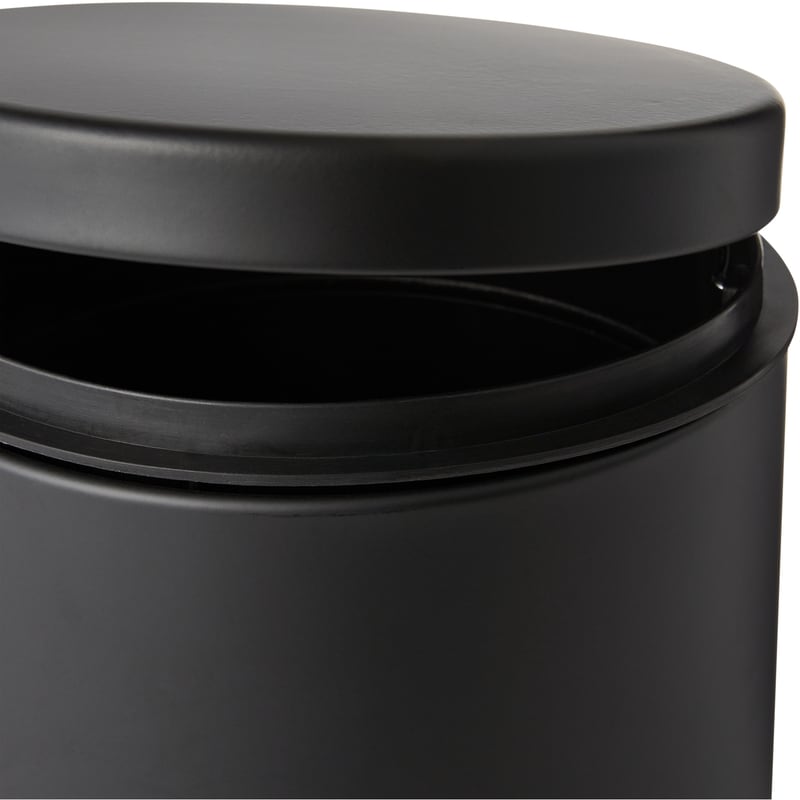 5L Stainless Steel Round Step Bin Matte Black