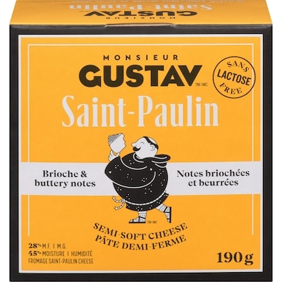 Monsieur Gustav Saint-Paulin Cheese 190 g, $5.78/100g