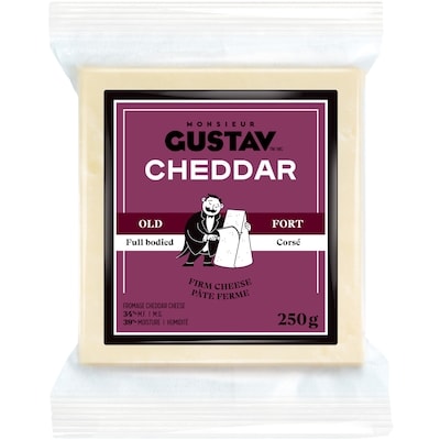 Monsieur Gustav Fromage Cheddar Fort  250 g, 3,52 $/100g