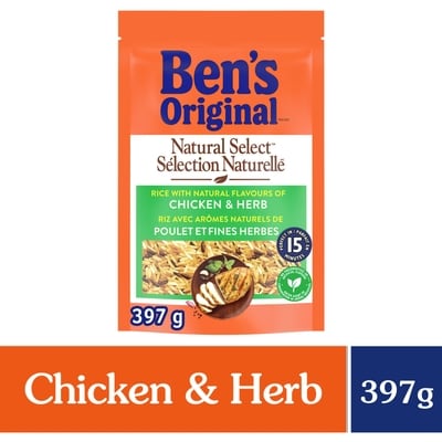 Ben’s SÉLECTION NATURELLE riz à la saveur de poulet et fines herbes 397 g, 1,26 $/100g