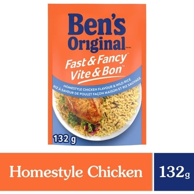 Bens FAST & FANCY Homestyle Chicken Flavour & Wild Rice 132 g, $1.89/100g