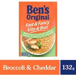 Bens FAST & FANCY Broccoli & Cheddar Flavour Rice 132 g, $0.76/100g