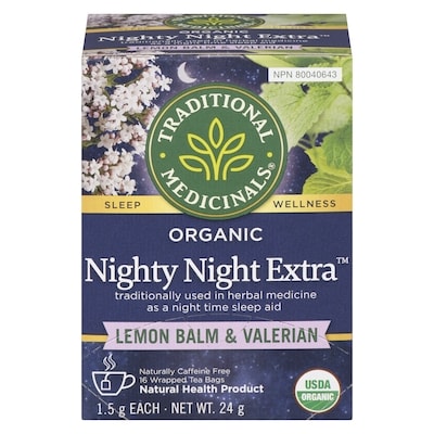 Traditional Medicinals Nighty Night Extra Valerian Organic Wrapped Tea Bags 16 ea, $0.44/1ea