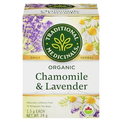 Traditional Medicinals Chamomile & Lavender Organic Wrapped Tea Bags 16 ea, $0.44/1ea