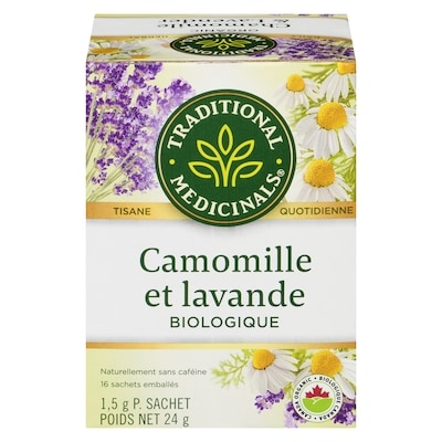Traditional Medicinals Camomille Et Lavande Biologique Sachets Emballés 16 ea, 0,44 $/1ch